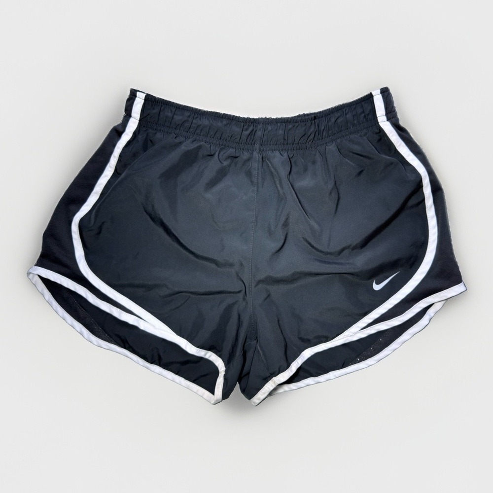 Nike Women's Dri-FIT Running Shorts Black White Athletic Sport Size S